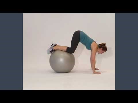 Core Exercises: Knee Tuck on Stability Ball