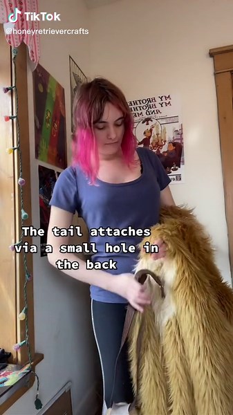 Here’s how I put my fullsuit on! Usually the process takes me about 6-8 minutes from start to finish. #furry #fursuit #furrytiktok #furryfandom #fursuiting