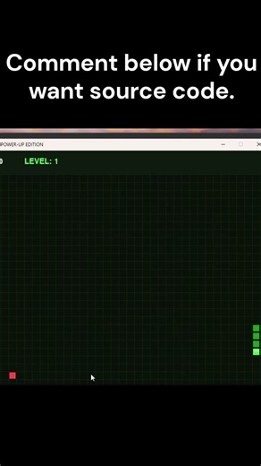 I created snake 🐍 game under 50min using python# #coding #python #pygame