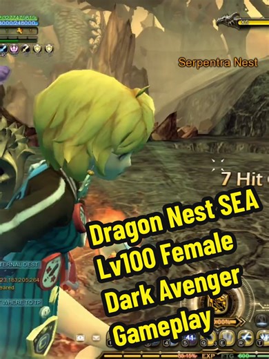 Experience the Power of Lv100 Female Dark Avenger in Dragon Nest SEA