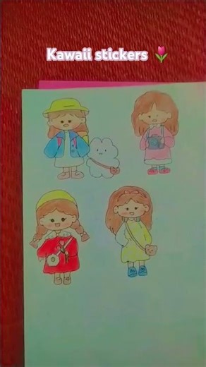 DIY kawaii stickers 🌷🌸✨