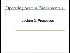 Operating Systems - Lecture 3: Process