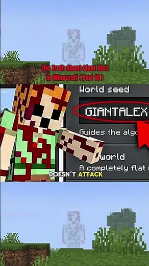 The truth about Giant Alex in Minecraft ( Part 10 ) #minecraft #minecraftshorts #minecraftsurvival