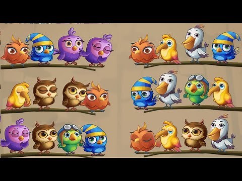 BIRD SORT PUZZLE : COLOR GAME - LEVEL 1 TO 21 COMPLETED