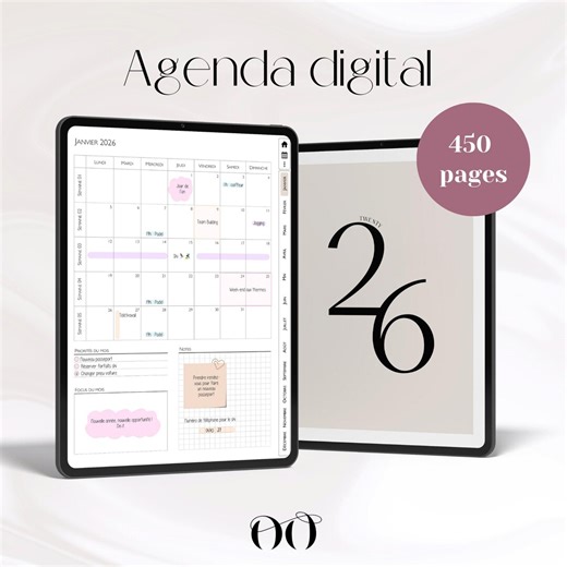 2026 Digital Planner - Goodnotes · Sticker · Yearly · Monthly · Weekly · Daily • Note-taking • 2026-2027 Digital Planner IN FRENCH - Etsy Canada