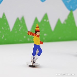 Magnetic ice skating theatre—this is such a fun upcycling idea | The Craft Train