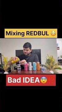 Mixing Red Bull with another Red Bull flavor 😳🔥 #RedBull #RedBullMix #EnergyDrink #DrinkExperiment