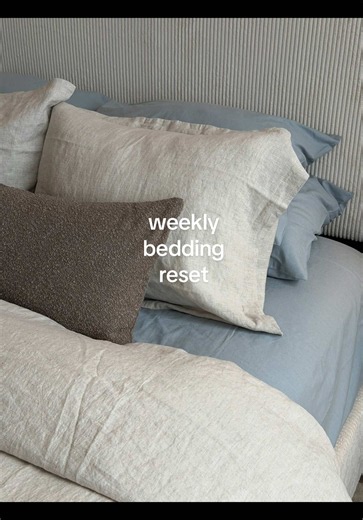 we are SO BACK!!! here is my long overdue weekly bedding reset🫶🏼 | bedding