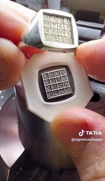 We’ve taken a symbol steeped in mystery and meaning, the Magic Square 33, and hand-engraved it onto a solid signet ring. Originally adapted by sculptor Josep Maria Subirachs for Gaudí’s Sagrada Família, this 4x4 square was inspired by Albrecht Dürer’s Melencolia I. Subirachs modified the layout so every row, column, and diagonal adds up to 33, the age Christ was believed to have been at his crucifixion. Look closer, and you’ll find something hidden: the repeated numbers translate to the initials