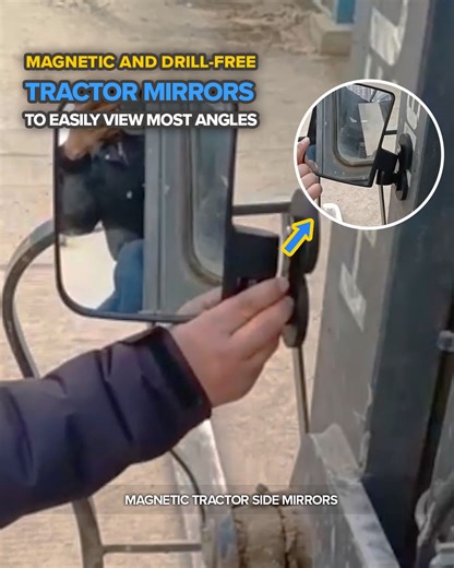 1.5K reactions · 107 shares |  Say Goodbye to Blind Spots! Get safe and clear views while operating tractors & heavy machinery! • Effortless installation with 2.6" magnetic attachments. No drilling required - quick attach & detach  https://fastconvenient.com/products/magnetic-tractor-side-mirrors | Fast Convenient | Facebook
