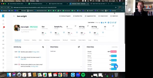 How to check in and use the habit tracker on the kahunas app interface