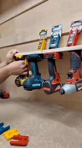 Ethan showing our Tool mounts lock into place securely perfect for workshops, tool trailers and work vehicles. They allow maximum use of your space in your work area. Made with strong injection moulded ABS plastic and you can protect tools by keeping them up and out of the way. . @stealthmounts Tool Mounts are available on Amazon Prime 🇺🇸🇨🇦 - link in bio! @kcitools #StealthMounts #workshop #tools #toolmounts #Milwaukee #makita #dewalt #powertools | KCI Tools