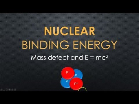 Nuclear Binding Energy tutorial (Post 16 physics)