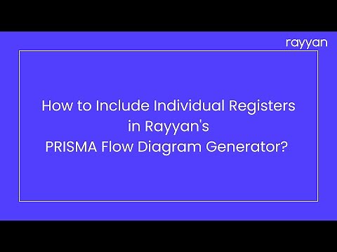 Add Individual Registers to PRISMA Flowchart in Rayyan | Meta-analyses and Systematic Reviews