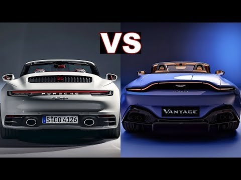 Porsche 911 vs Aston Martin Vantage (2020 - 2021) Super Luxury cars. Walkaround Review & Test Drive.