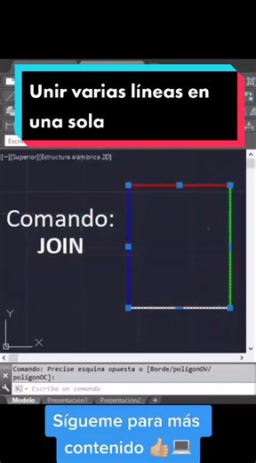 Unir varias líneas en una sola en AutoCAD