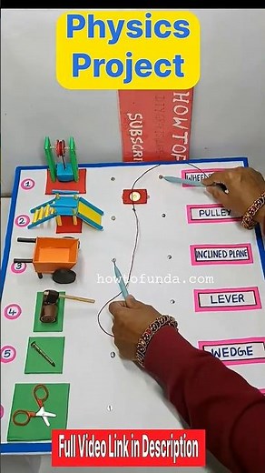 physics working model on simple machines - led lights - diy - shorts - howtofunda