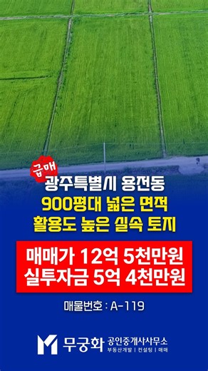 [토지매매] 빛고을대로&월출사거리 인접! 📈 교통 편리한 생산녹지 급매 매물 #부동산박미란
