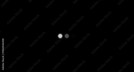 Looping three-dot loading animation on a black background, where dots indicate progress.