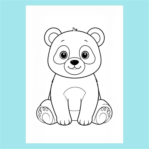 Panda Coloring Book for Kids, Printable Panda Coloring Pages for Children, 20 Page Kids Activity - Etsy
