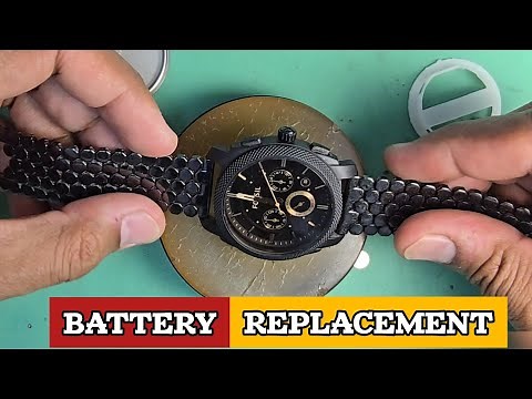 How to change the battery in a FOSSIL FS4656 watch | SolimBD