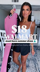 $18 Walmart dress that I’m absolutely loving! I’m 5’5 and in size small. C0mment DRESS I’ll send it all your way! #walmartdress #walmartfashion #summerdress | Mommaneedssomegrace