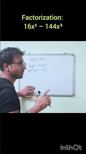 Factorization Trick for Class 8–10 | Easy Method to Factorize 16x⁵ – 144x³ | Maths Short Video