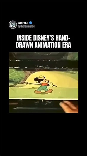 Nurtle on Instagram: "Before CGI, every frame of a Disney film was drawn, inked, and painted by hand. Artists used transparent sheets called cels, layering characters over painted backgrounds to create motion. Each second of animation required up to 24 hand-drawn frames, meaning a single short could take months to complete. The process demanded extreme precision, patience, and coordination between dozens of artists. This traditional cel animation method defined Disney’s golden age, bringing clas