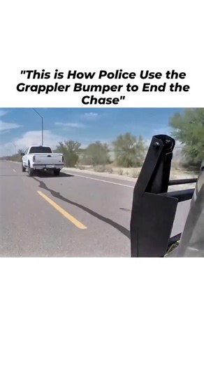 Reels fountain on Instagram: "The grappler bumper is a police tool designed to stop fleeing vehicles safely. It is mounted on the front of a patrol car. When officers get close, the device launches a strong nylon strap that hooks onto the rear wheel of the suspect’s car. The strap locks the wheel, forcing the vehicle to slow and stop under control. This lowers the chance of crashes, injuries, and property damage. It also gives officers a safer option than spike strips or PIT maneuvers. You benef