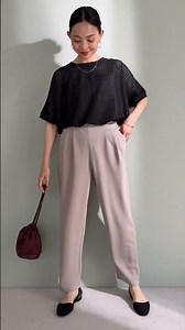 【リラパン】きれい見え リラックス気分で穿ける テーパードパンツ ストレッチ ジョーセット／kauliina #angers #アンジェ #ファッション