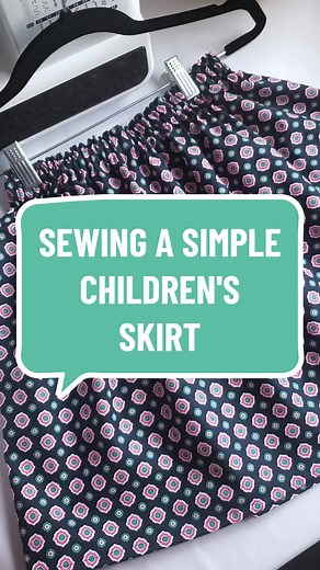 Simple Skirt Sewing Tutorial 🌷 #sewing #tutorial #sewingtutorial #diy #handmade #sustainablefashion #sewingforkids #beginnersewing #easysewing #zerowaste