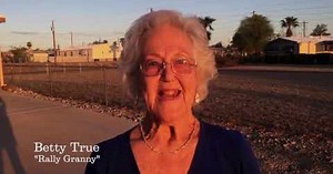 Column: She flashed a Dodger Stadium crowd and became a viral sensation. Now Rally Granny is making national headlines