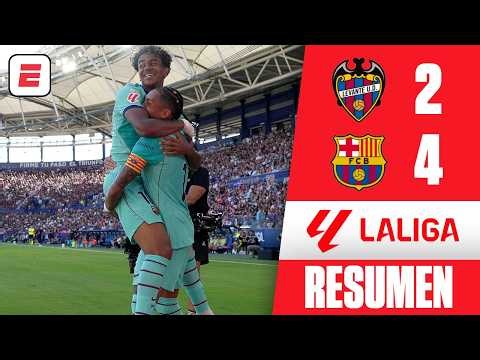 BARCELONA SE CONFIÓ y casi PASA UN SUSTO pero LE GANÓ al LEVANTE. Doblete de LAMINE YAMAL | La Liga