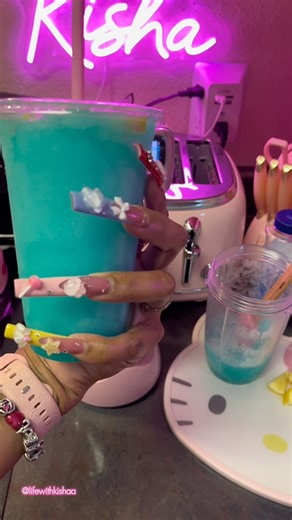 Part 6| Late Night Cravings , Blue Raspberry Slush! #explore #recipe #drink #fypviral #shorts