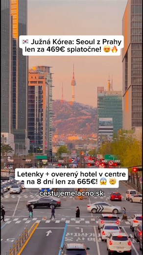 🇰🇷 Južná Kórea z Prahy v novembri len za 469€! Letenky + overený hotel na 8 dní za 665€! 🤯✈️🌏