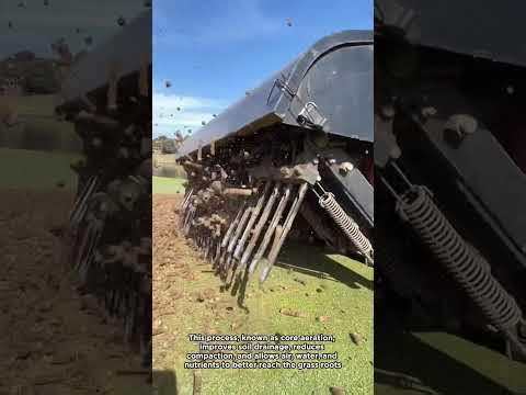 Golf Course Maintenance: Aerating the Green