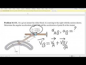 Relative Velocity and Acceleration Example: Problem 16-111