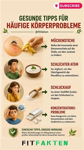 4 einfache Hausmittel für häufige Alltagsbeschwerden 🌿 | Natürliche Gesundheitstipps für jeden