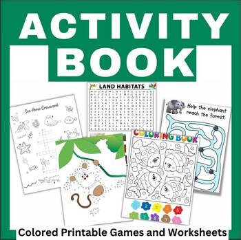 Activity Book Colored-Includes Mazes, Dot to Dots, Games, Word Searches,Coloring