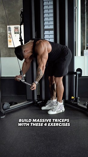 1M views · 11K reactions | 4 exercises to build massive triceps! 裡 Like, save and try!  Thanks for the support fam ♥️ . . . . . . #arm #tricep #triceps #exercise #pump #shredded #bodybuilding #tips #fitness #gym #fit #workout #fitfam #health #fitspo #weightloss #muscle #strength #gains #fitlife #transformation #bodybuilder #gymtime #weightlossmotivation #bodybuildingmotivation #workoutmotivation #nicolasiong | Nicolas Iong Lee | Facebook
