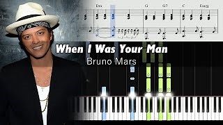 Bruno Mars - When I Was Your Man Chords - ACCURATE Piano Tutorial   SHEETS - ChordU