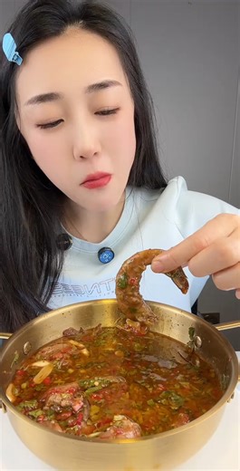 Juicy shrimp pickled seafood #raw #shrimp #eating #eatingshow #eatingasmr #fyp #reels #viral #satisfying #original #delicious #amazing | ENJOY Master 9001