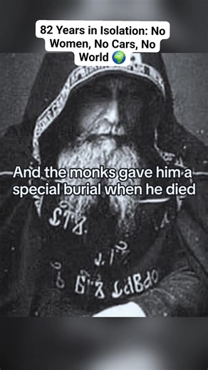 Mihailo Tolotos, a Greek Orthodox monk on Mount Athos, lived his entire 82 years (1856–1938) without ever seeing a woman. Orphaned at birth (mother died hours later), raised in a monastery where women have been banned since 1060 AD — he never left, never saw a car, plane, or movie. Monks gave him a special burial, believing he was the only man in history to die without knowing what a woman looked like. Extreme devotion or shocking isolation? What do YOU think? Comment below & save for more wild 