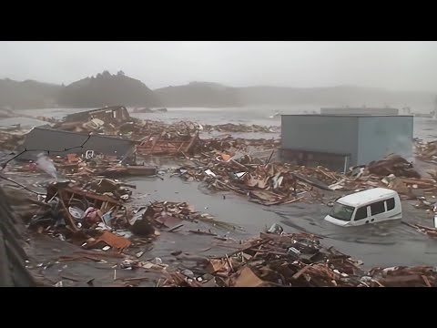 2011 Japan Tsunami - Utatsu Town, Minamisanriku. (Full Footage)