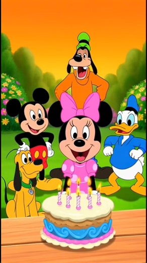 Happy birthday Minnie mouse funny cartoon animated video for kids entertainment. #kids #mickeymouse #kidscartoon #disneyland #cartoon