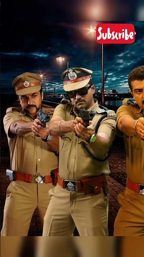 Ajith, Vijay and Surya as Police officers #thalapathyvijay #tvkvijay #akfans #ajithkumar #surya