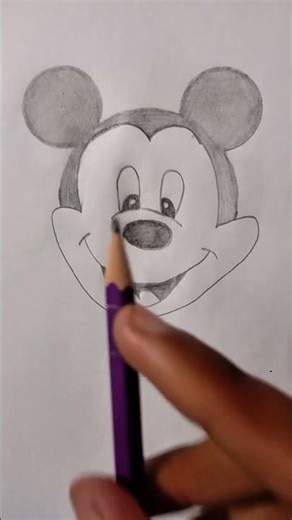 Mickey Mouse Sketch | Easy Cartoon ArtMickey Mouse Easily | Cute