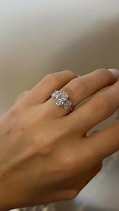 The ring of your dreams has just landed ❣️ How STUNNING is this 3 stone Oval Lab trilogy set in platinum! 2 carat centre stone with .5 carats on either side - €#3250 ✨ #aldersjewellers #engagement #diamond #labdiamond #engagement💍 | Alders Jewellers