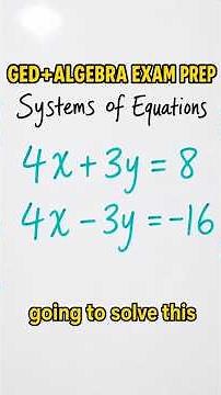 Systems of Equations Made Easy | GED Algebra Practice #ECZ