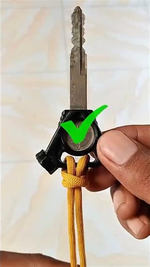 Simple Key Knot! 🔥 #LifeHack #DIYKeychain #KnotTutorial